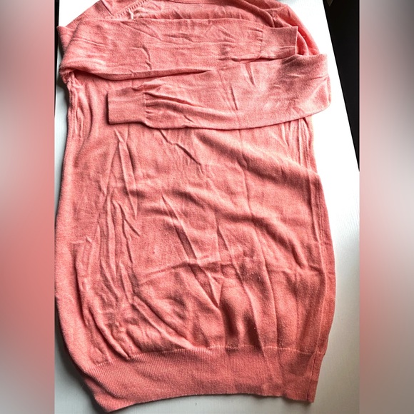 Old Navy button long cotton cardigan apricot/orange Sz S - Picture 4 of 4